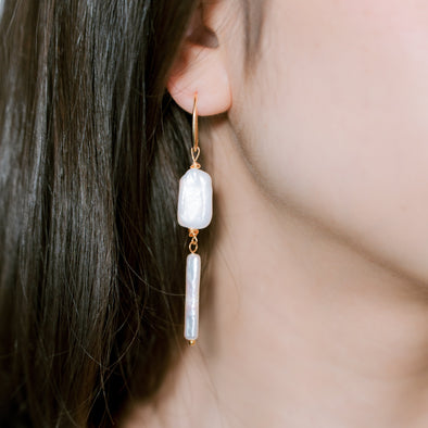 Maisy Keshi Pearl Drop Bridal Earrings