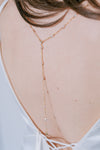 Crimson Bridal Back Necklace