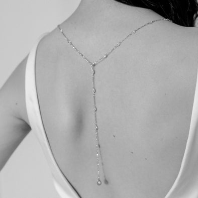 Crimson Bridal Back Necklace
