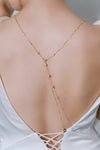Crimson Bridal Back Necklace