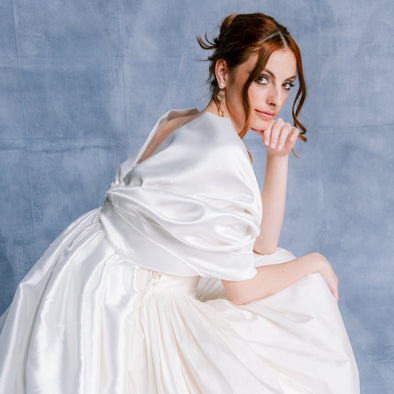 Hera Bow Bridal Cape