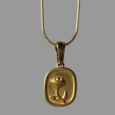 Garden Rose Pendant Necklace