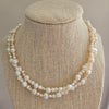 Bella Baroque Pearl Double Strand Bridal Necklace