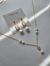 Sabine Freshwater Pearl & Quartz Bridal Necklace