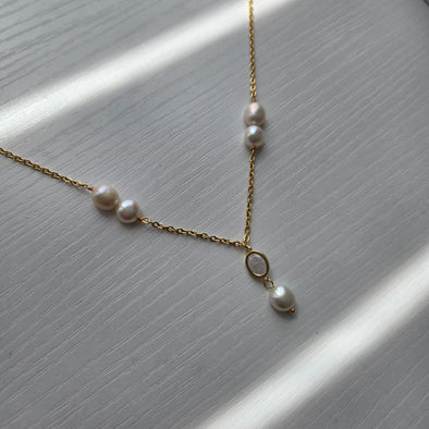 Sabine Freshwater Pearl & Quartz Bridal Necklace